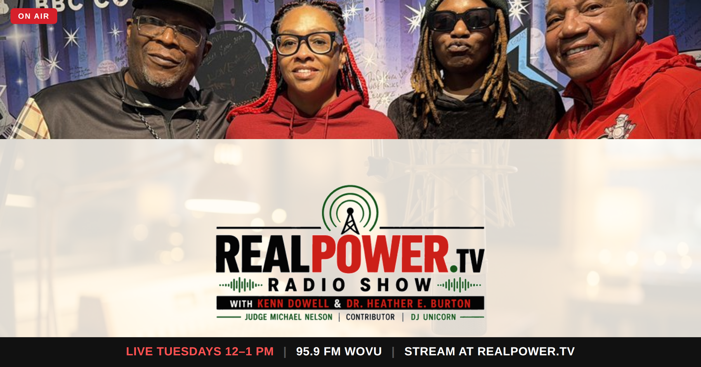 RealPower.tv Radio Show - Live Tuesdays 12-1PM on 95.9 FM WOVU