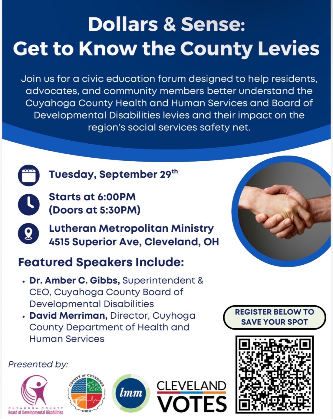 Dollars and Sense: Get to Know the County Levies flyer