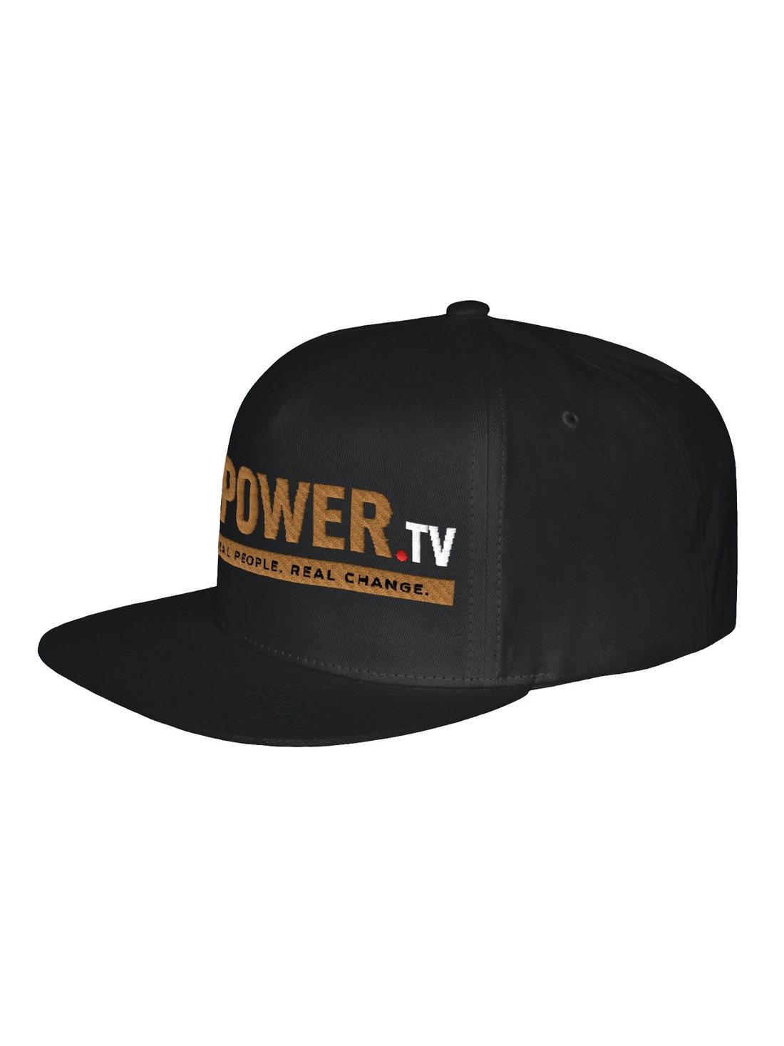 RealPower.TV flat-bill snapback, side
