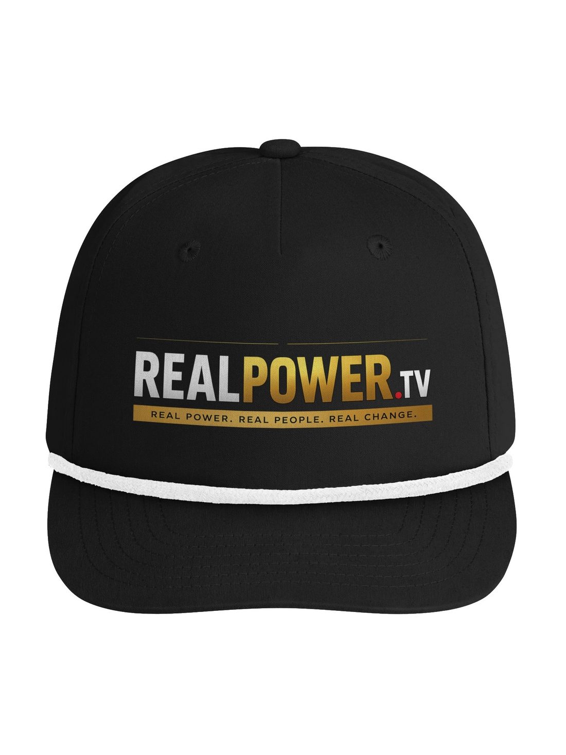 RealPower.TV golf rope cap, front